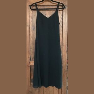 XL Black Beaded Evening Dress